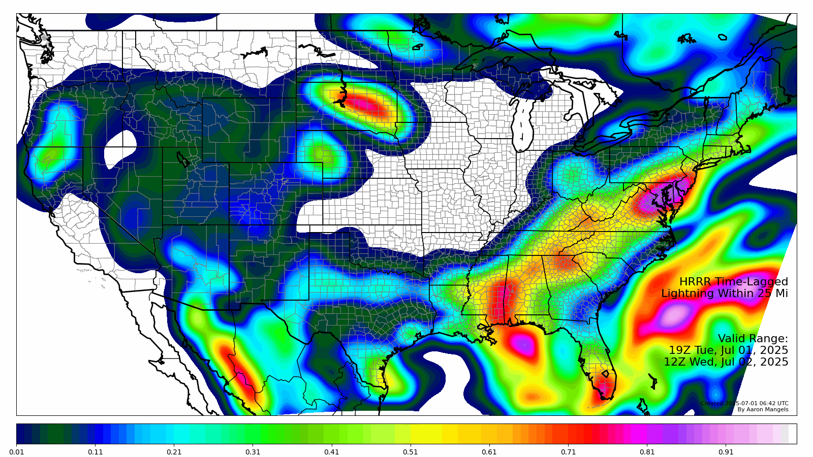 Lightning Probabilities